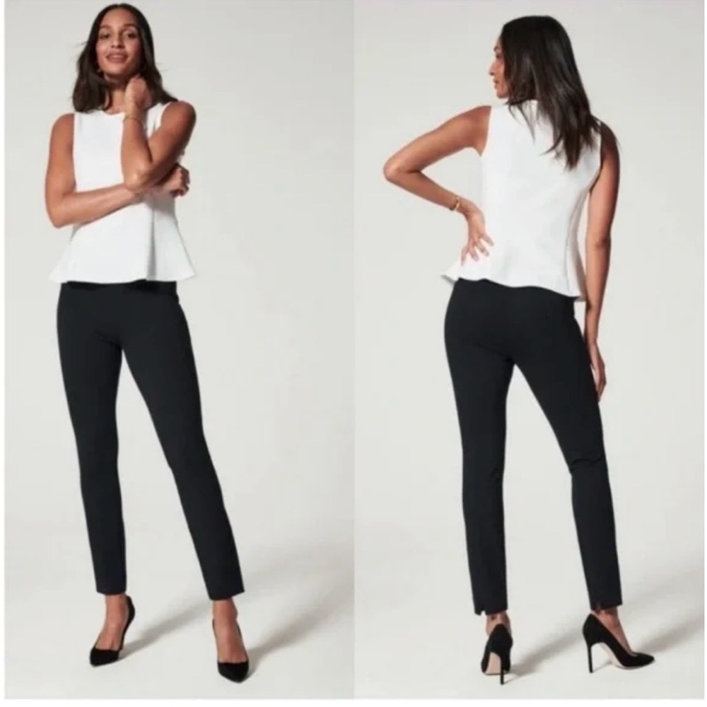 Spanx The Perfect Back Seam Pant in Black - Large TALL
